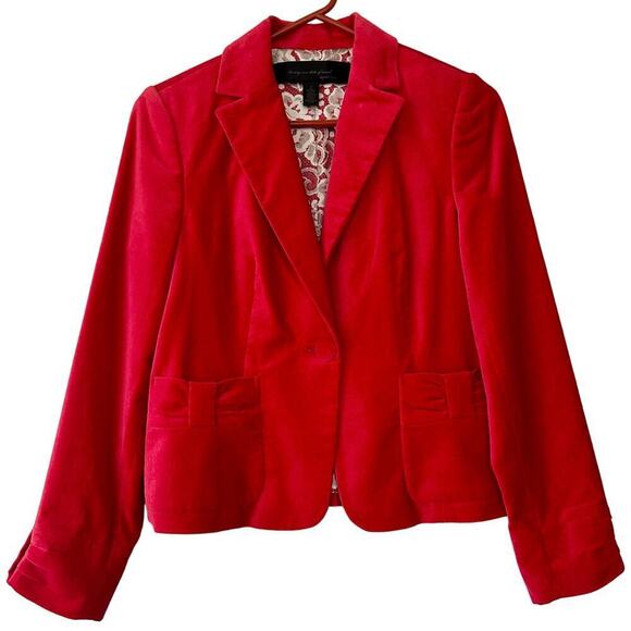 Apostrophe Jackets & Blazers - Vintage Apostrophe velvet coquette blazer bow sleeve Y2K feminine academia XS​​